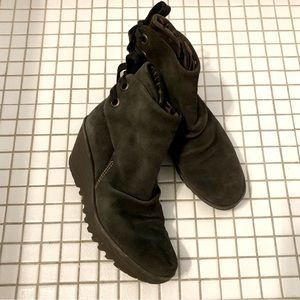 Fly London Yama Diesel Suede Booties